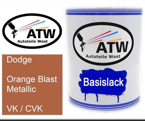 Dodge, Orange Blast Metallic, VK / CVK: 1L Lackdose, von ATW Autoteile West.
